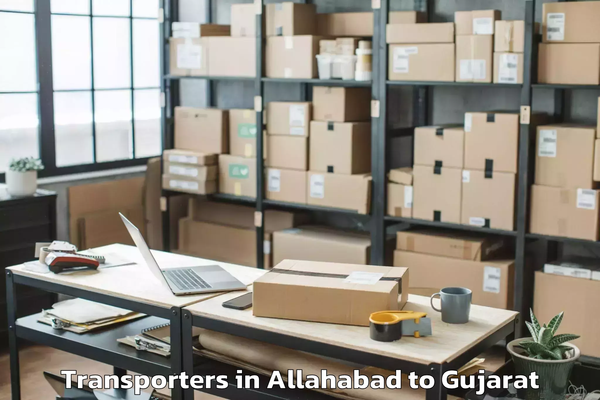 Top Allahabad to Gandhinagar Transporters Available